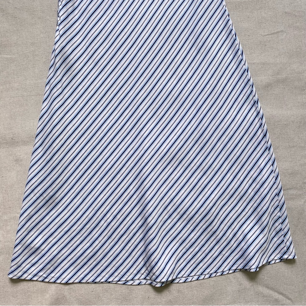 Michael Kors Striped Slip Midi Dress Adjustable Spaghetti Straps - Picture 7 of 15
